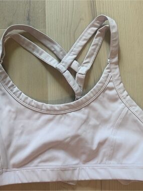 Free People Pale Blush Strappy Sports Bra
